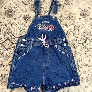 Vintage Disney Catalog Girls Size XS Embroidered Denim Overalls